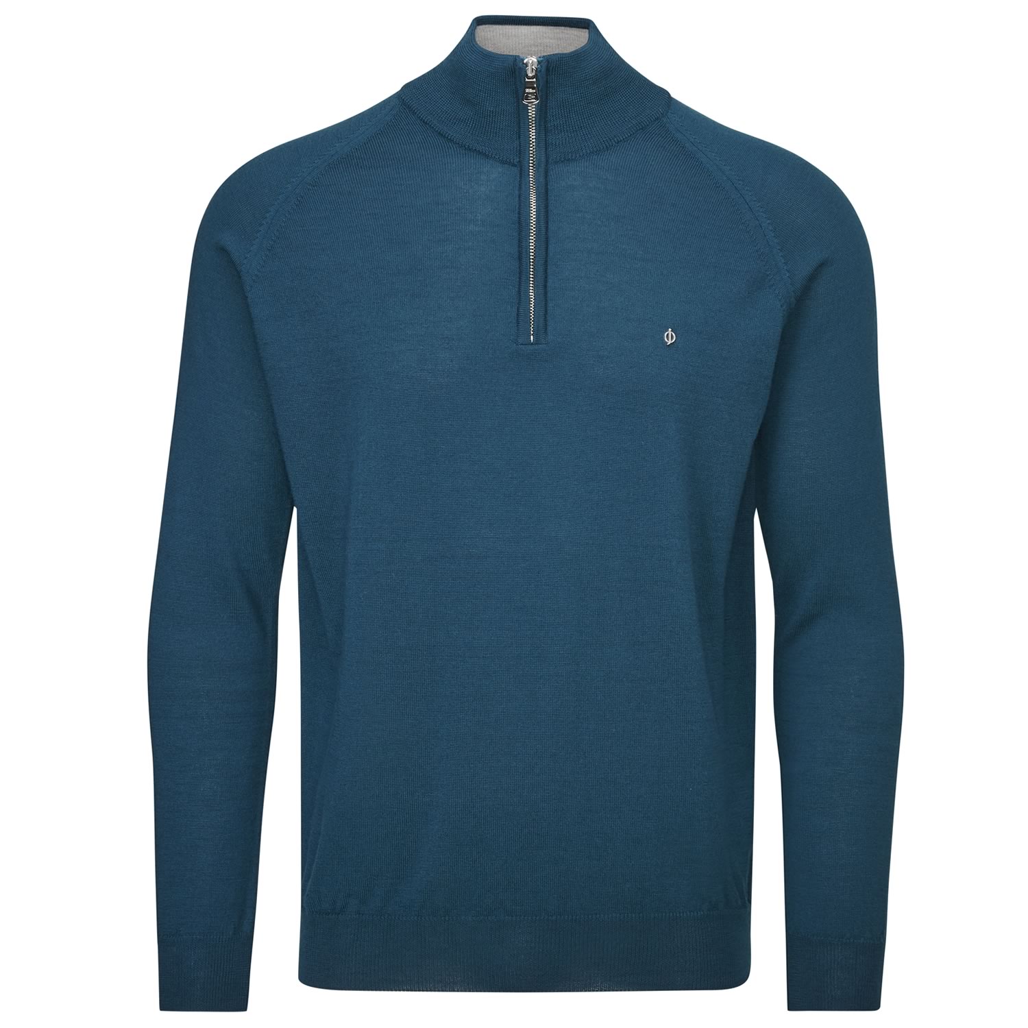 Oscar Jacobson Warwick Pin Zip Neck Merino Golf Sweater