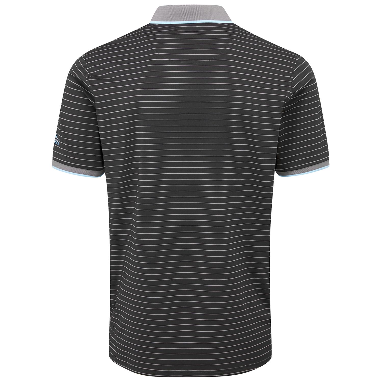 Oscar Jacobson Drayton Polo Shirt Black/Charcoal | Scottsdale Golf