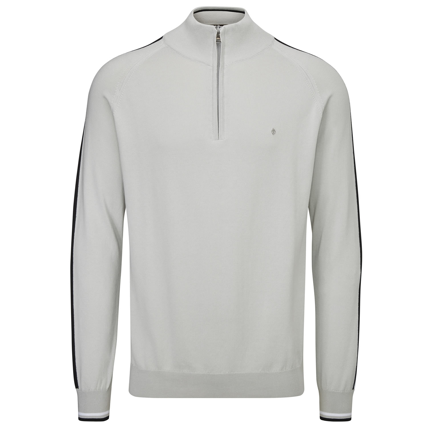 Oscar Jacobson Repton Pin Zip Neck Sweater