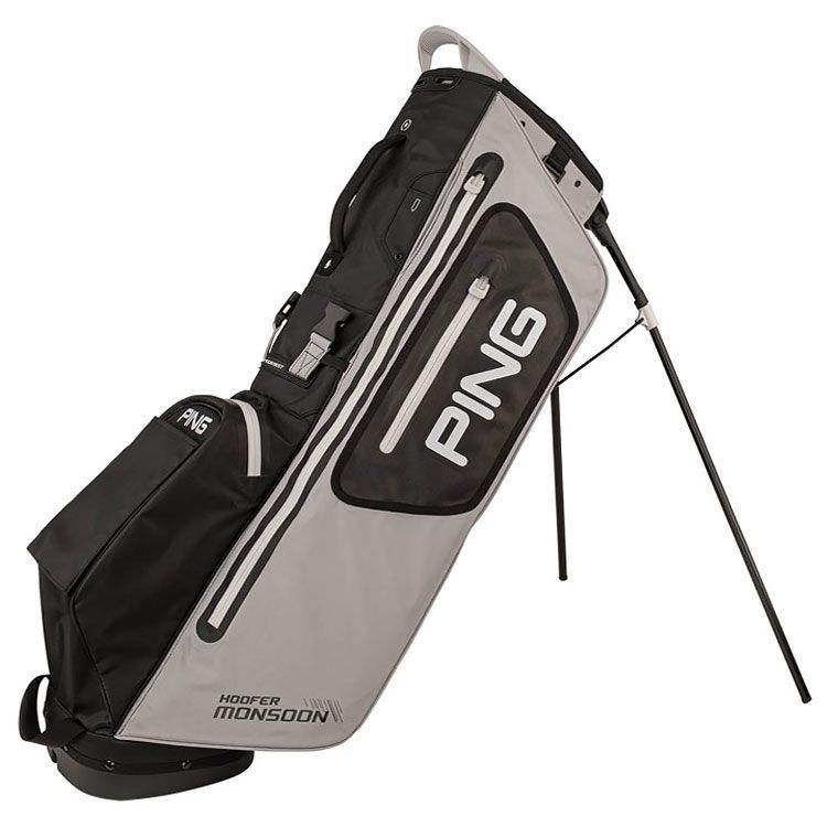 PING Hoofer Monsoon Waterproof Golf Stand Bag Light Grey/Black/White
