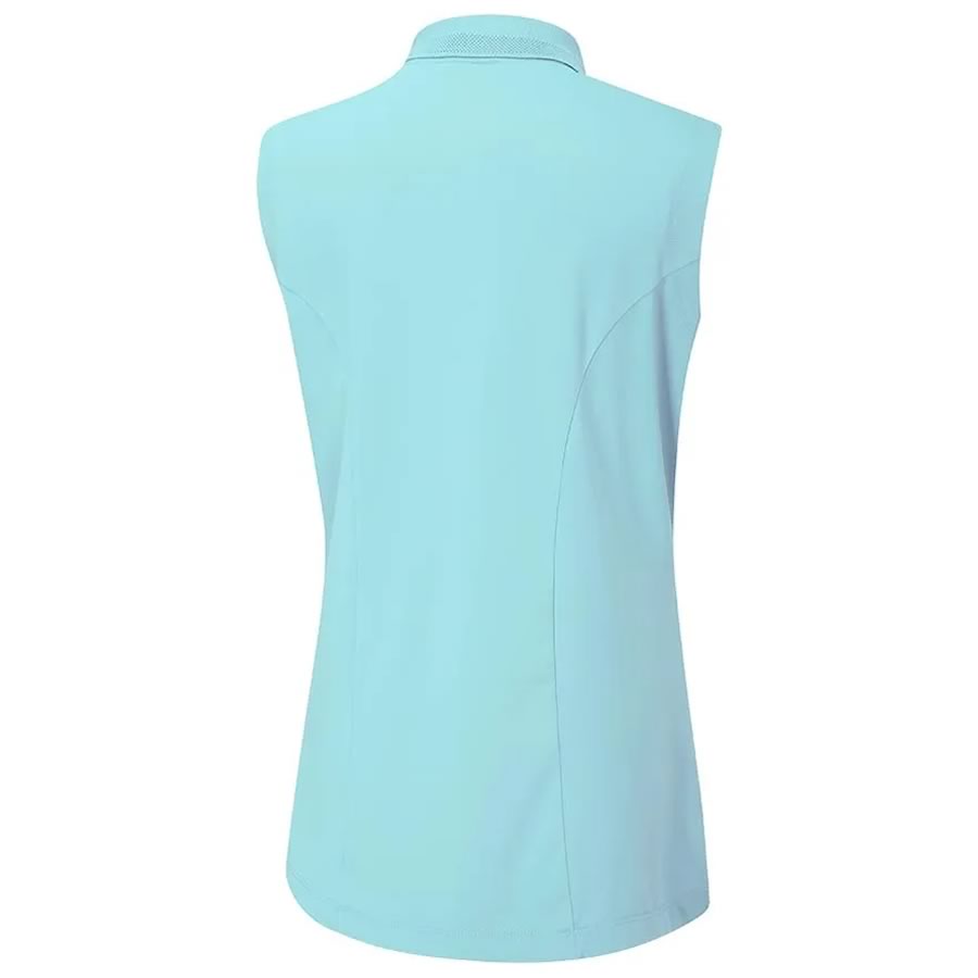 PING Solene Ladies Sleeveless Golf Polo Shirt Sky Blue | Scottsdale Golf