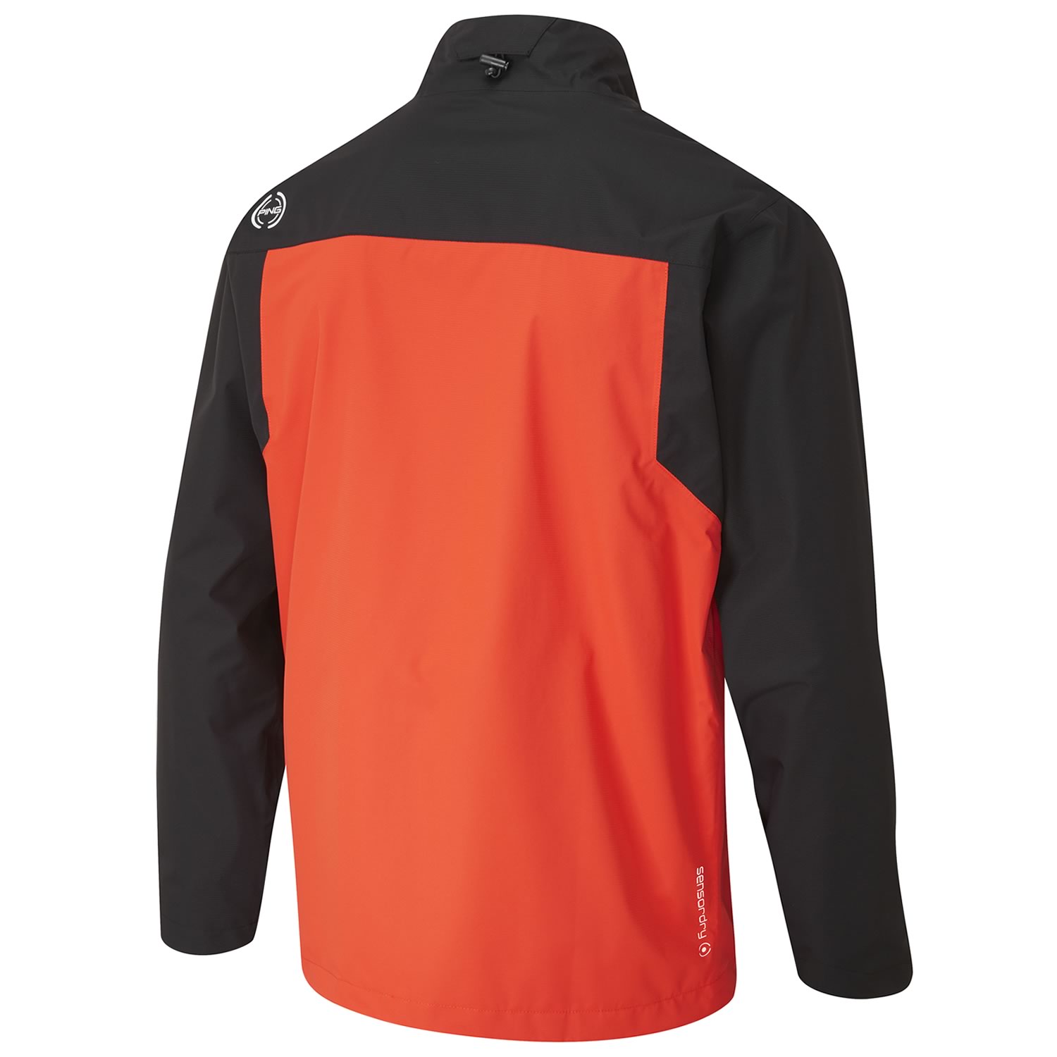 PING Sensordry Pro Waterproof Jacket Fiesta/Black | Scottsdale Golf
