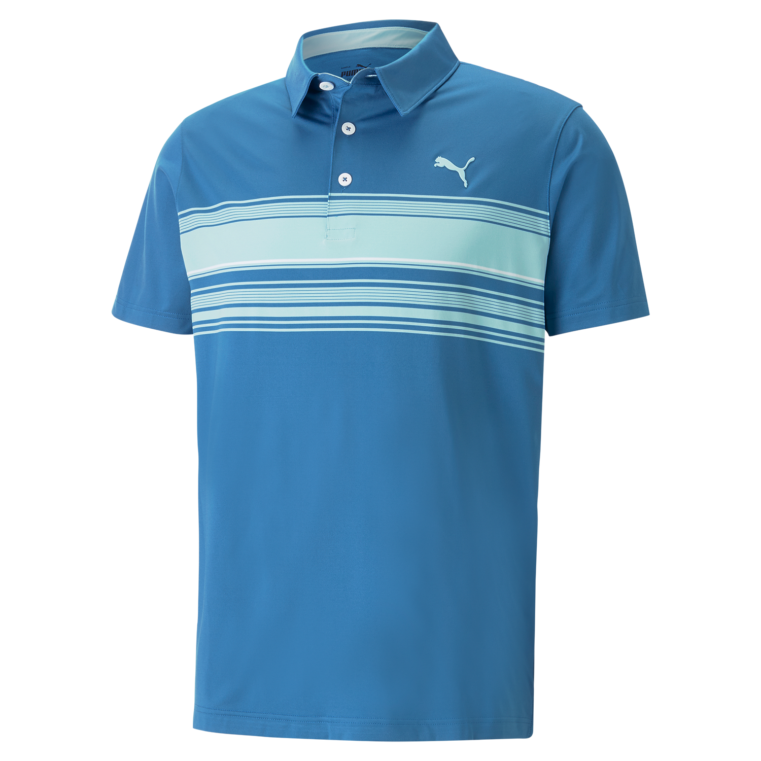 PUMA MATTR Grind Polo Shirt Lake Blue/Tropical Aqua | Scottsdale Golf