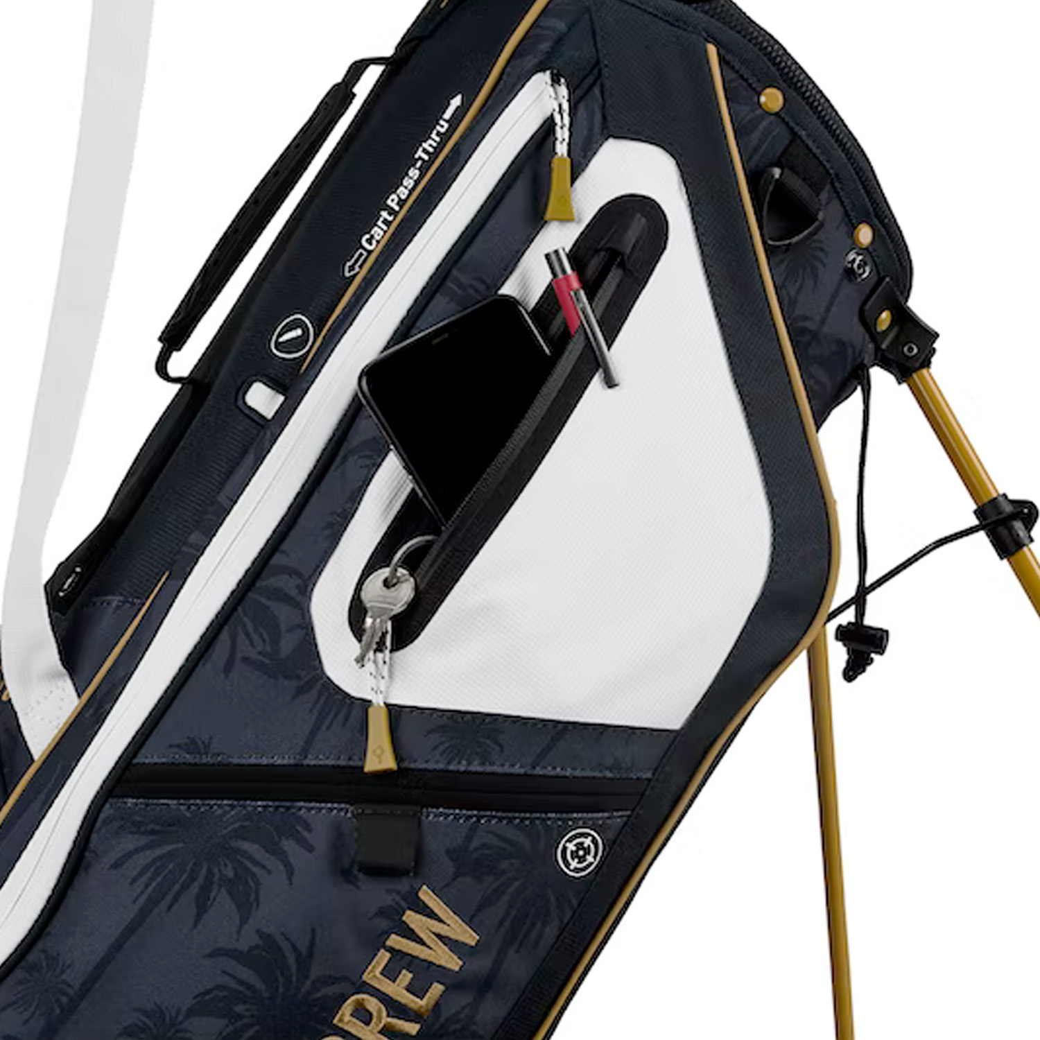 PUMA x Palm Tree Crew Golf Stand Bag Navy/Blazer/White/Gold