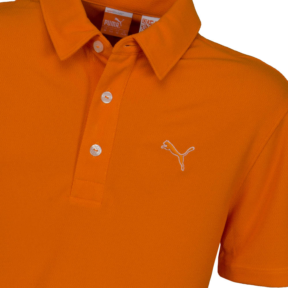 Puma Tech Polo Junior Vibrant Orange | Scottsdale Golf