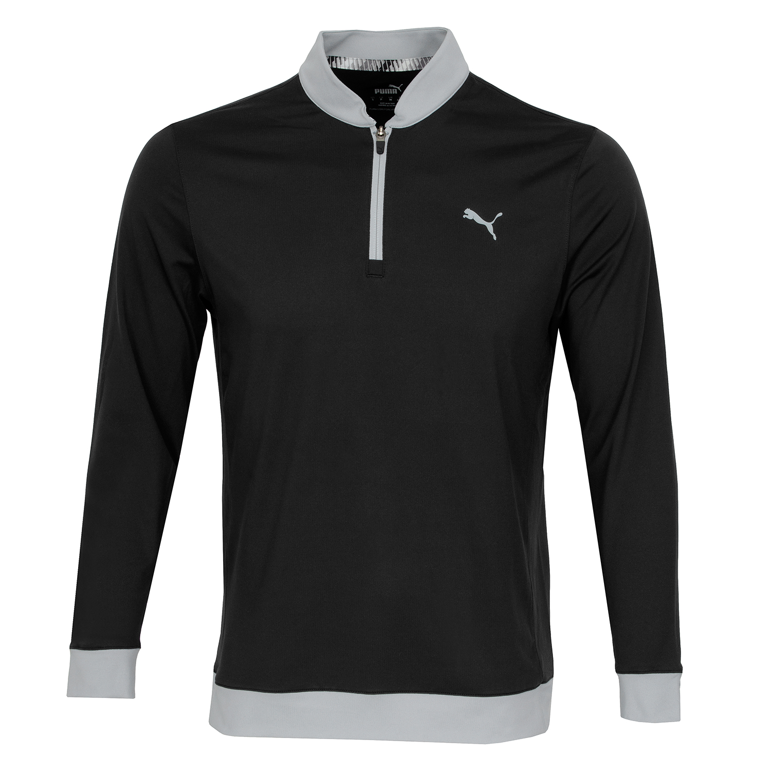 Puma Golf Rotation Stealth Zip Neck Sweater Black | Scottsdale Golf