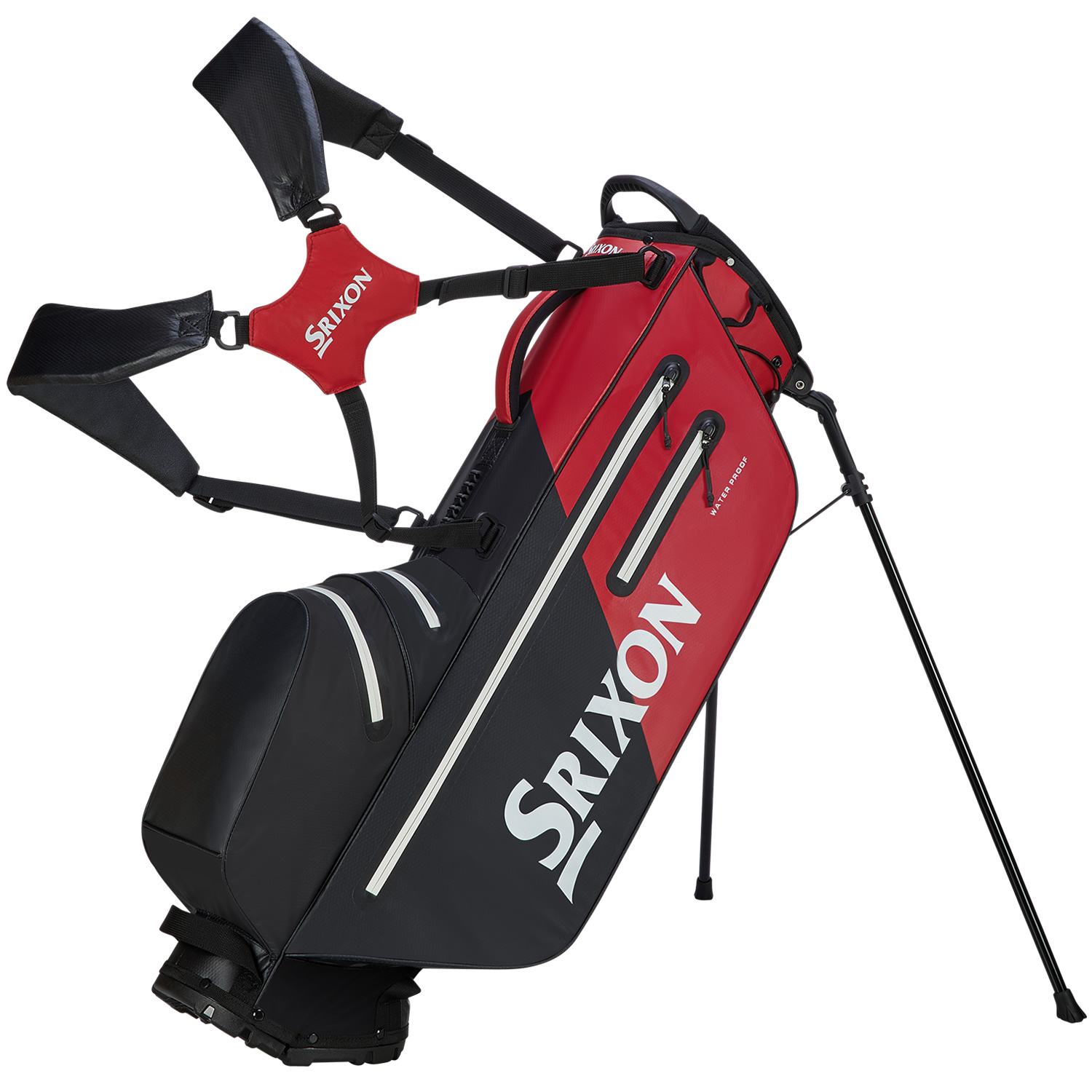 Srixon Waterproof Golf Stand Bag Black/Red Scottsdale Golf