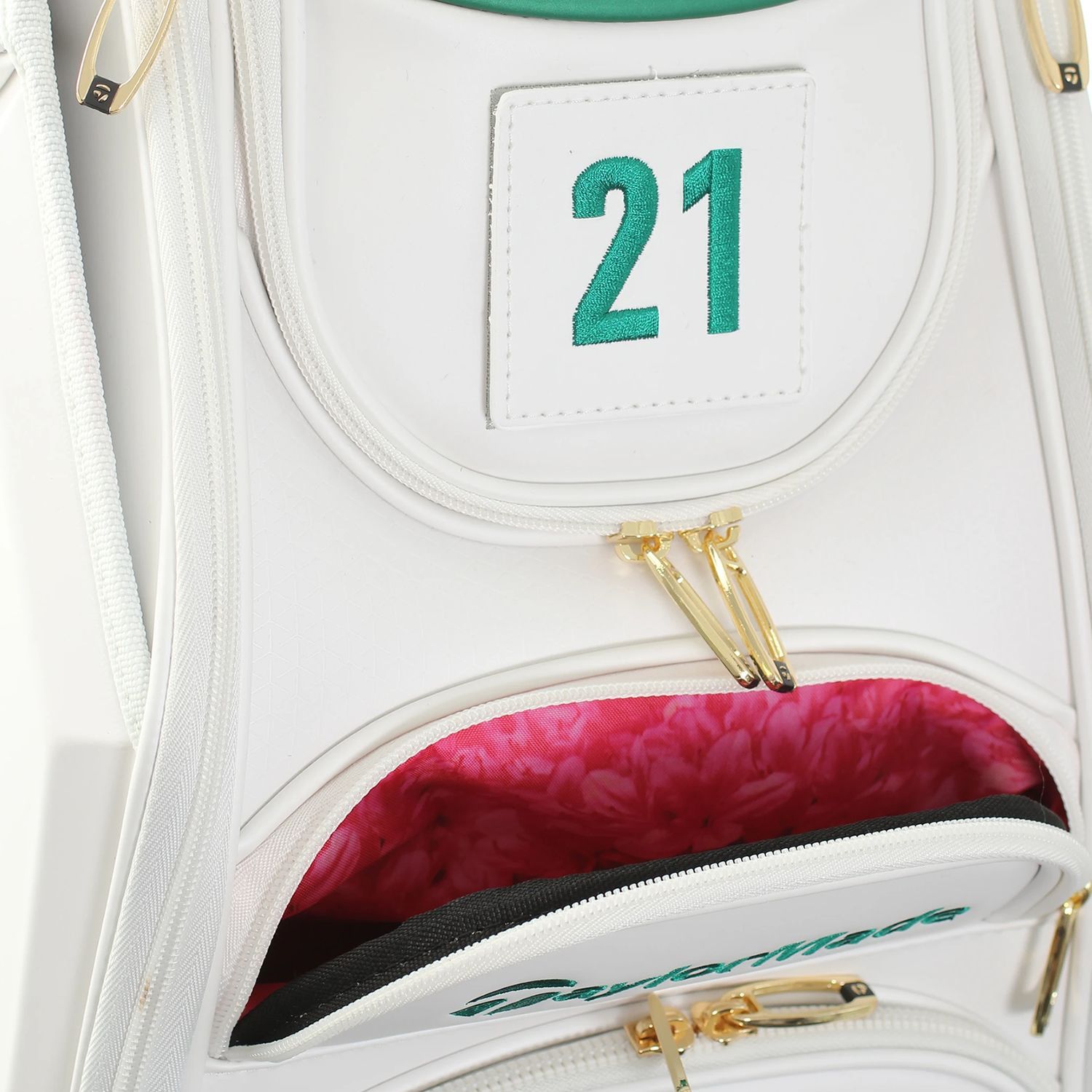 TaylorMade 2021 Season Opener Golf Tour Staff Bag White/Green