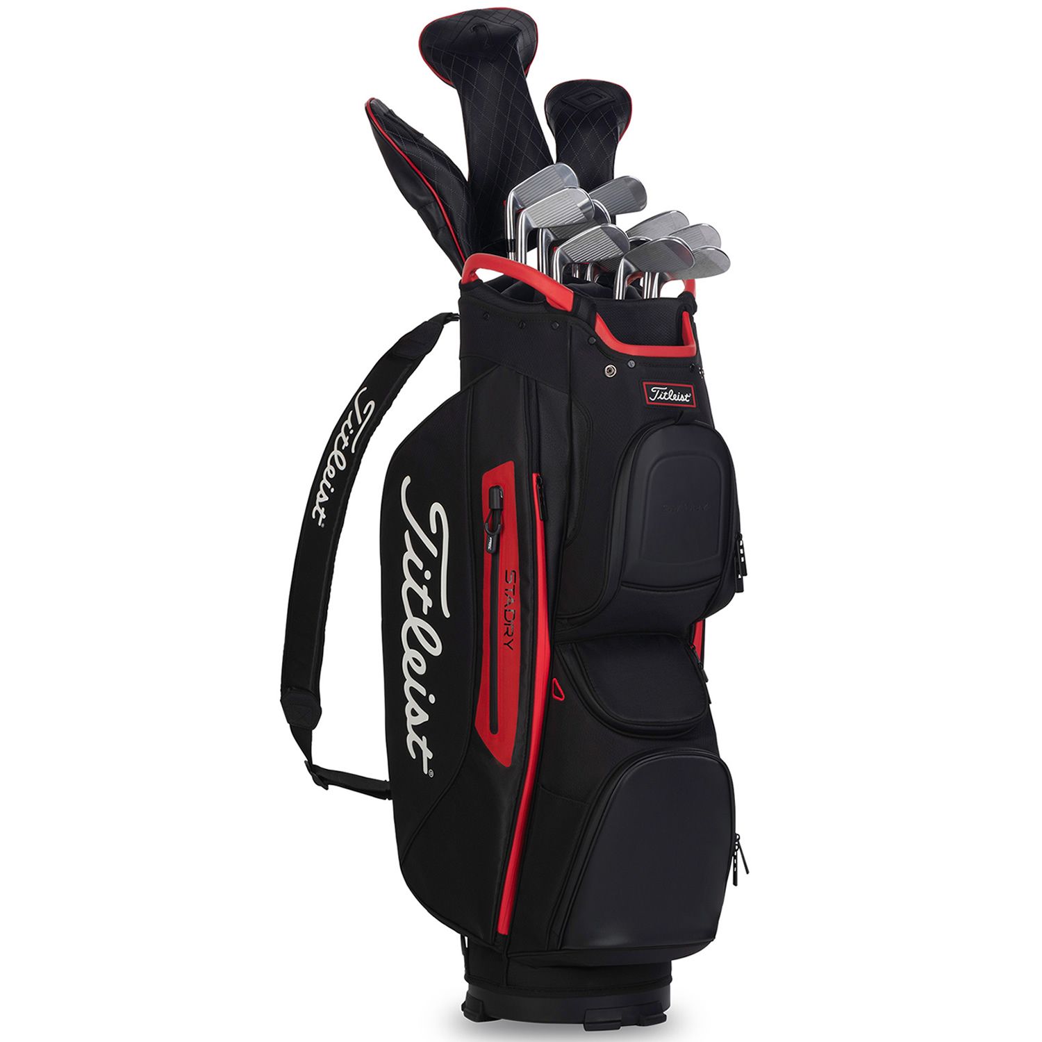 Titleist 2020 Cart 15 StaDry Golf Cart Bag Black/White/Red | Scottsdale ...