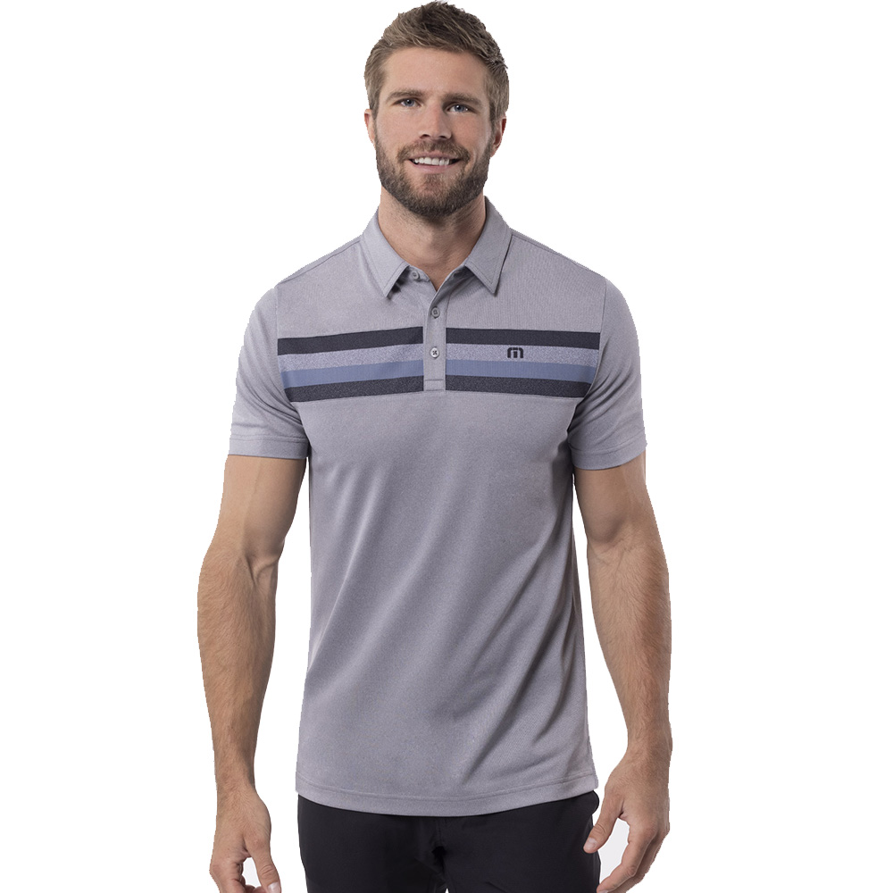 Travis Mathew Private Dock Polo Shirt Heather Medium Grey | Scottsdale Golf