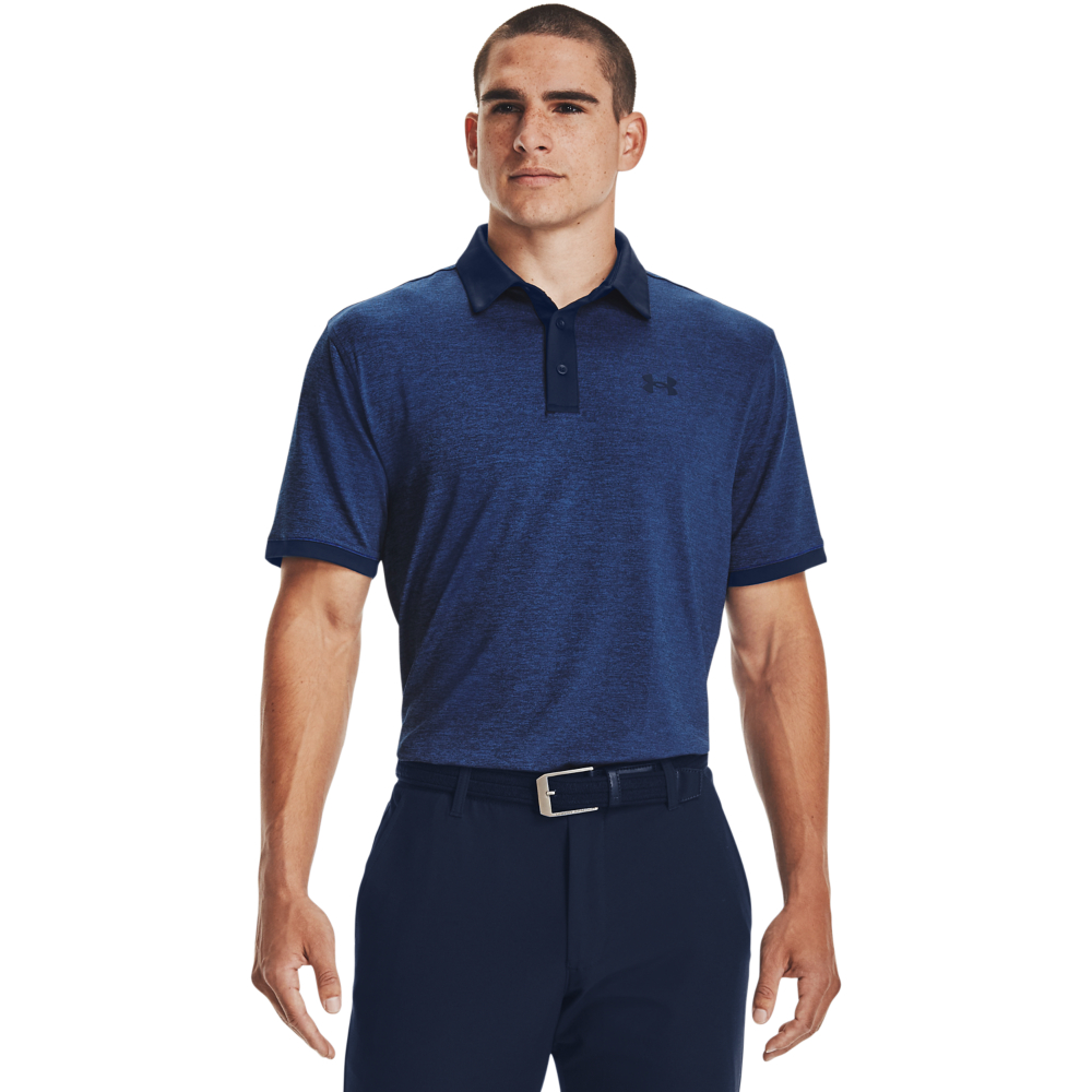 Under Armour Playoff 2.0 Heather Polo Shirt Academy/Victory Blue ...