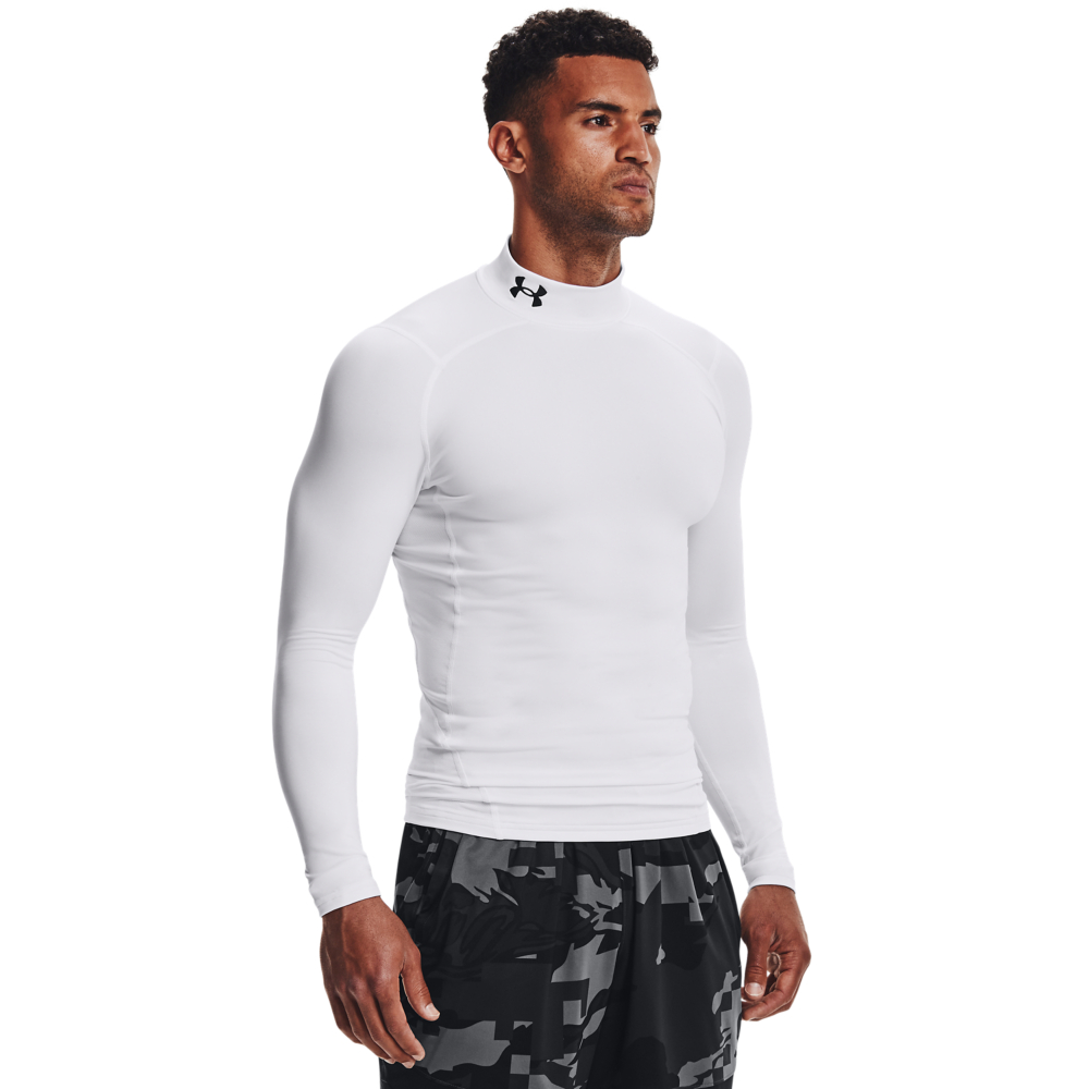 Under Armour Coldgear Armour Compression Mock Base Layer White ...